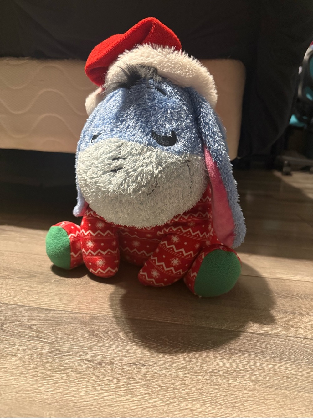Disney Parks Weighted Eeyore Christmas Plush